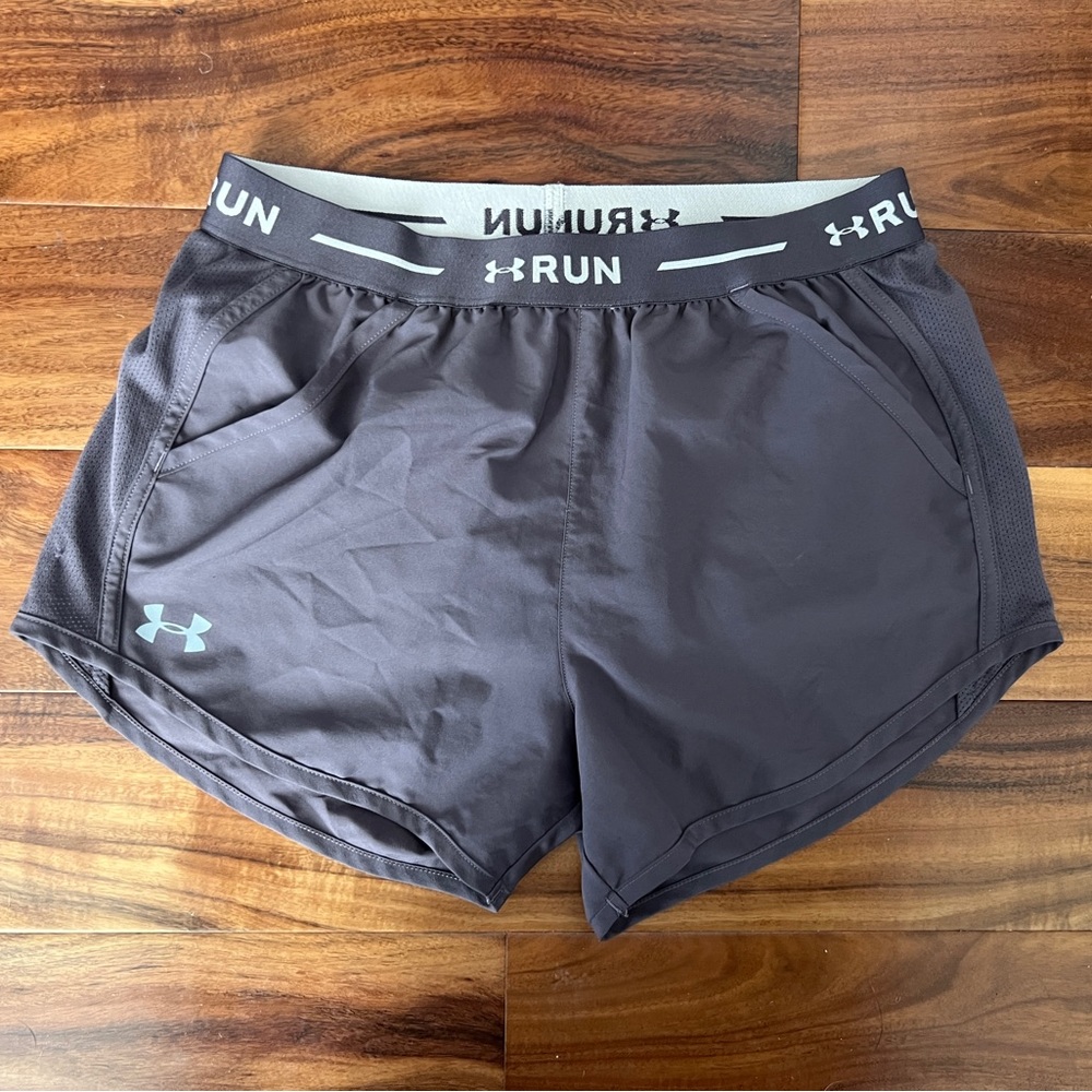 Under Armor Running Shorts (plum) Size: Small
